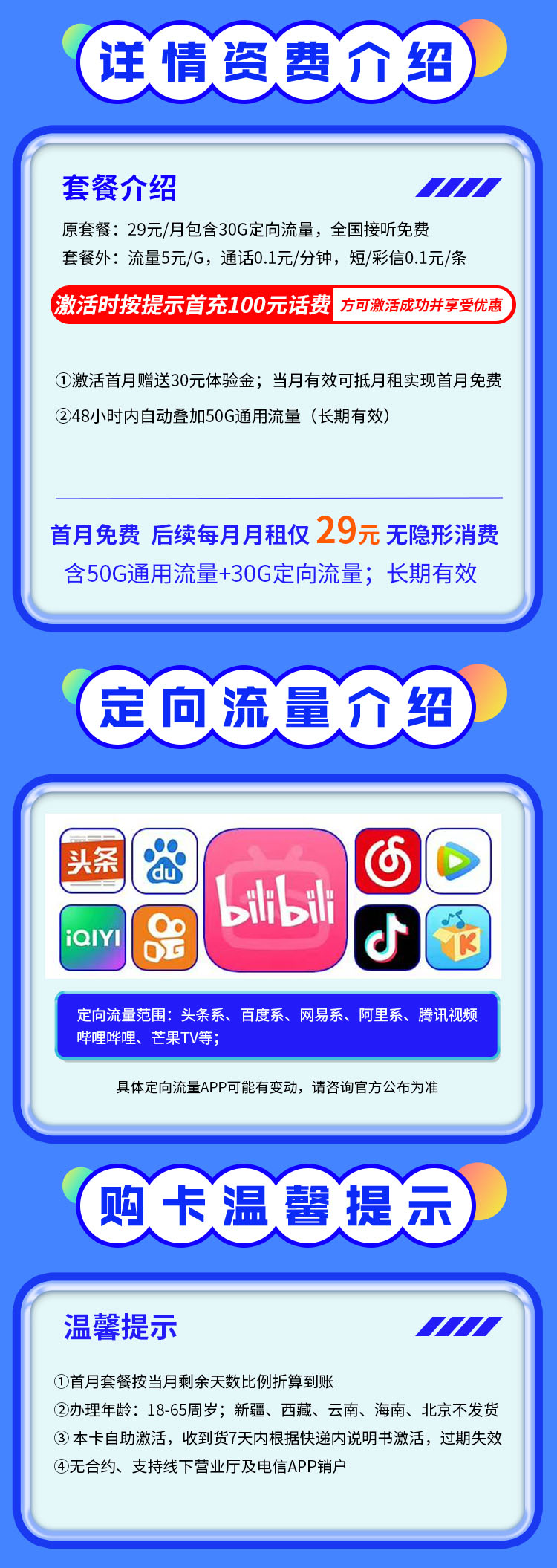 卡世界新发布：电信山峰卡29元80G  第2张