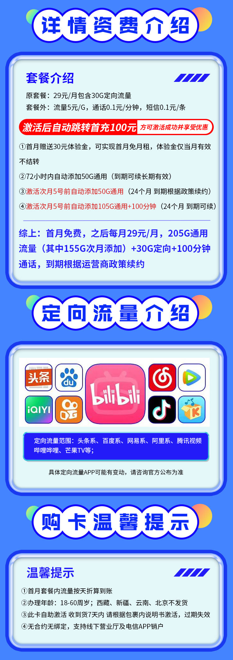 卡世界号卡发布：电信敖丙卡29元235G+100分钟  第2张